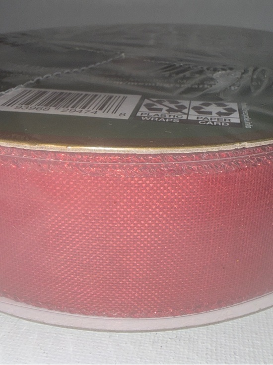 Member's Mark Other - Wired Edge Decorative Ribbon in Red for Crafts & Gift Wrapping